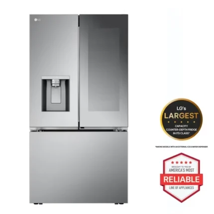 26 cu. ft. Smart Mirror InstaView® Counter-Depth MAX™ French Door Refrigerator with Four Types of Ice