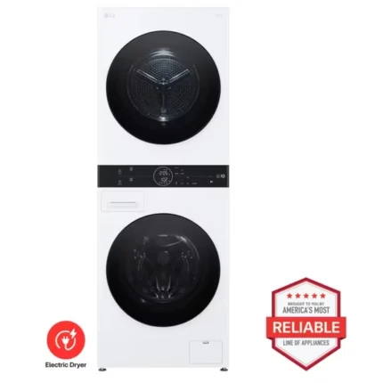 Compact Single Unit LG WashTower™ with Center Control™ 2.4 cu.ft. Front Load Washer and 4.2 cu.ft. Electric Ventless HeatPump™ Dryer
